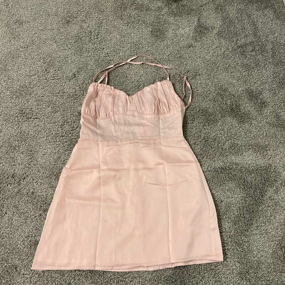 Beginning Boutique pink open back mini dress (size 10) - Picture 1 of 3